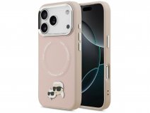 Karl Lagerfeld Ikonik Choupette MagSafe Case Roze - iPhone 17 Pro hoesje