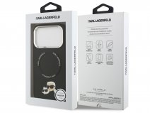 Karl Lagerfeld Ikonik Choupette MagSafe Case Zwart - iPhone 17 Pro hoesje