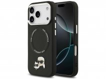 Karl Lagerfeld Ikonik Choupette MagSafe Case Zwart - iPhone 17 Pro hoesje