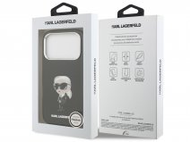 Karl Lagerfeld Ikonik MagSafe TPU Case Zwart - iPhone 17 Pro hoesje