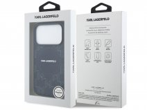 Karl Lagerfeld Monogram MagSafe Case Blauw - iPhone 17 Pro hoesje
