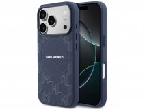 Karl Lagerfeld Monogram MagSafe Case Blauw - iPhone 17 Pro hoesje