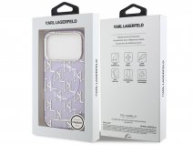 Karl Lagerfeld Monogram MagSafe TPU Case Paars - iPhone 17 Pro hoesje