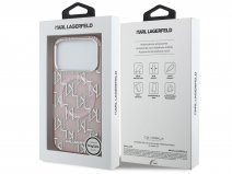 Karl Lagerfeld Monogram MagSafe TPU Case Roze - iPhone 17 Pro hoesje