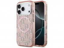 Karl Lagerfeld Monogram MagSafe TPU Case Roze - iPhone 17 Pro hoesje