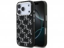 Karl Lagerfeld Monogram MagSafe TPU Case Zwart - iPhone 17 Pro hoesje