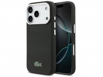 Lacoste Iconic Petit Piqué MagSafe Case Zwart - iPhone 17 Pro hoesje