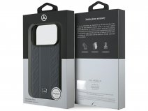 Mercedes-Benz iPhone 17 Pro hoesje - Leaves Leather Case MagSafe Blauw