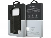 Mercedes-Benz iPhone 17 Pro hoesje - Leaves Leather Case MagSafe Zwart