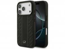 Mercedes-Benz iPhone 17 Pro hoesje - Leaves Leather Case MagSafe Zwart