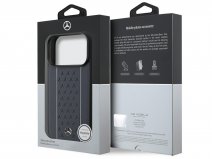 Mercedes-Benz iPhone 17 Pro hoesje - Stars Leather Case MagSafe Navy