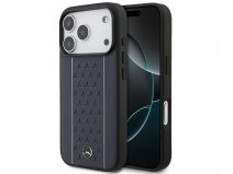 Mercedes-Benz iPhone 17 Pro hoesje - Stars Leather Case MagSafe Navy