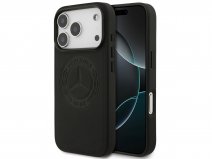 Mercedes-Benz iPhone 17 Pro hoesje - Heritage Logo Leather Case MagSafe Zwart