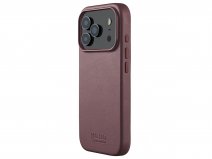 Mujjo Full Leather MagSafe Case Bronze Red - iPhone 17 Pro Hoesje Leer