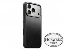 Nomad Horween Traditional Leather Case Zwart - iPhone 17 Pro hoesje