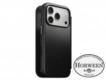 Nomad Horween Modern Leather Folio Zwart - iPhone 17 Pro hoesje