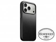 Nomad Horween Modern Leather Case Zwart - iPhone 17 Pro hoesje