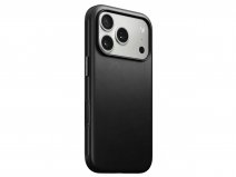 Nomad Modern Leather Case Zwart - iPhone 17 Pro hoesje