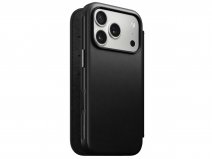 Nomad Modern Leather Folio Zwart - iPhone 17 Pro hoesje