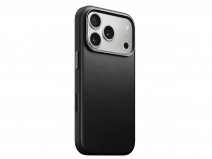 Nomad Traditional Leather Case Zwart - iPhone 17 Pro hoesje