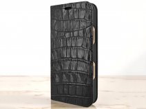 Piel Frama 2in1 Premium Leather Case Zwart Croco - iPhone 17 Pro hoesje
