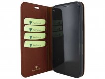 Piel Frama Premium Leather Book Bruin Croco - iPhone 17 Pro hoesje