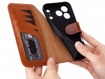 Solidenz Top Grain Wallet Burned Cognac - iPhone 17 Pro Hoesje Leer