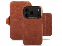 Vaja 2in1 V-Mag Leather Wallet Case MagSafe Parma Clove - iPhone 17 Pro Hoesje Leer