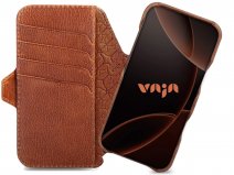 Vaja 2in1 V-Mag Leather Wallet Case MagSafe Parma Clove - iPhone 17 Pro Hoesje Leer
