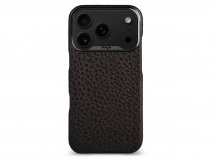 Vaja V-Mag Grip Leather Case MagSafe Zwart - iPhone 17 Pro Hoesje Leer