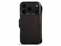 Vaja V-Mag Leather Wallet Case MagSafe Zwart - iPhone 17 Pro Hoesje Leer