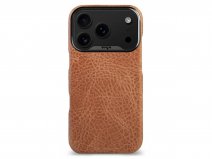 Vaja V-Mag Grip Leather Case MagSafe Camel - iPhone 17 Pro Hoesje Leer