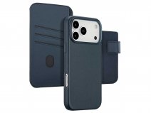 Accezz Leather 2in1 Bookcase MagSafe Blauw - iPhone 17 Pro Max Hoesje Leer