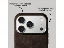 Alcanside Alcantara iPhone 17 Pro Max hoesje MagSafe Case - Chocolate Brown