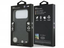 BMW M iPhone 17 Pro Max hoesje - Leather Seat Case met MagSafe Zwart