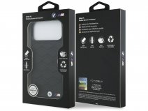 BMW M iPhone 17 Pro Max hoesje - Shape Leather Case met MagSafe Zwart