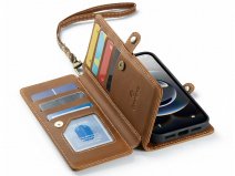 CaseMania 2in1 True Wallet Case Cognac - iPhone 17 Pro Max Hoesje