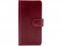 CaseMania Classic Leather Bookcase Rood - iPhone 17 Pro Max Hoesje Leer