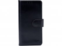 CaseMania Classic Leather Bookcase Zwart - iPhone 17 Pro Max Hoesje Leer