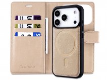 CaseMania Fine 2in1 Bookcase MagSafe Beige - iPhone 17 Pro Max Hoesje