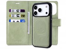 CaseMania Fine 2in1 Bookcase MagSafe Groen - iPhone 17 Pro Max Hoesje