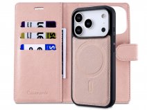 CaseMania Fine 2in1 Bookcase MagSafe Roze - iPhone 17 Pro Max Hoesje