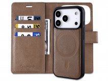 CaseMania Fine 2in1 Bookcase MagSafe Taupe - iPhone 17 Pro Max Hoesje