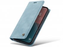 CaseMania Vintage Slim Bookcase Aqua - iPhone 17 Pro Max hoesje