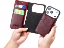 CaseMania 2in1 Leather Bookcase Bordeaux - iPhone 17 Pro Max Hoesje Leer