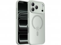 CaseMania Grijs iPhone 17 Pro Max hoesje Frosted MagSafe met Lens Protectie
