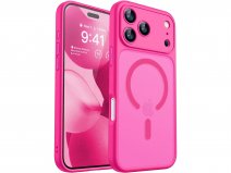 CaseMania Roze iPhone 17 Pro Max hoesje Frosted MagSafe met Lens Protectie
