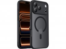 CaseMania Zwart iPhone 17 Pro Max hoesje Frosted MagSafe met Lens Protectie