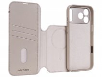 Decoded Leather Detachable Wallet Case Beige - iPhone 17 Pro Max hoesje