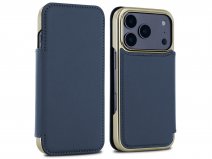 Greenwich Blake Leather Folio Portofino Blue/Gold - iPhone 17 Pro Max Hoesje
